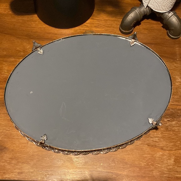 Antique Metal Mirror Tray - Picture 3 of 6